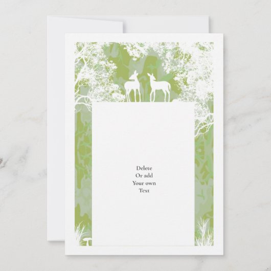 Rustige kampofaux, bruiloft op papier kaart (Achterkant)