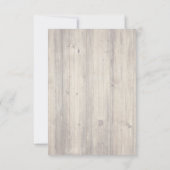 Rustige kant en houten bruiloft sparen de datum save the date (Achterkant)