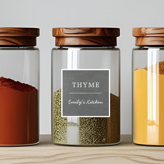 Rustige karton Waterbestendige keukenetiketten Sticker