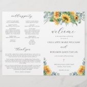 Rustige katholieke Wedding Mass Ceremony-programma (Voorkant)