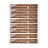 Rustige kerst met hout en witte kant (Vel)