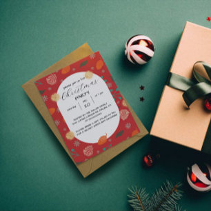 Rustige Kerst Natuur Patroon Kaart