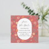 Rustige Kerst Natuur Patroon Save The Date (Staand voorkant)