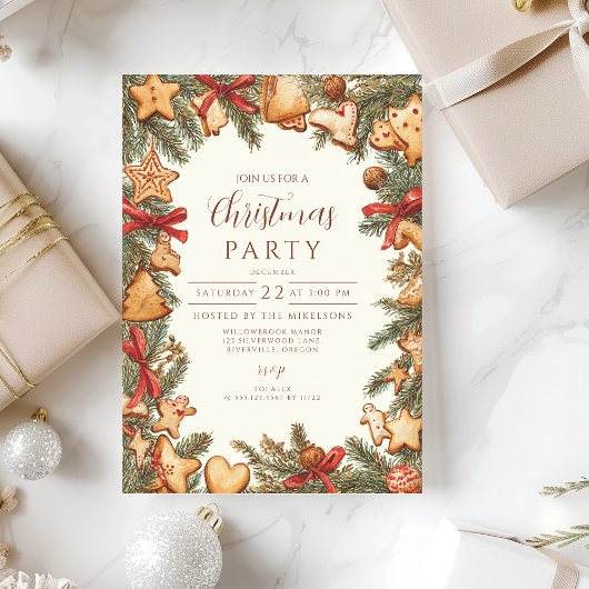 Rustige kerst van gemberkoek kaart