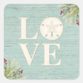 Rustige kerstavond vierkante sticker (Voorkant)