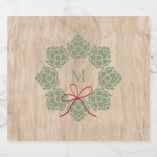 Rustige kerstbierfles - etiket (Enkel label)