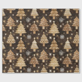 Rustige kerstbomen cadeaupapier (Vlak)