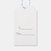 Rustige kerstbomen - Labels met cadeautjes Cadeaulabel (Achterkant)