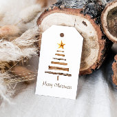 Rustige kerstbomen - Labels met cadeautjes Cadeaulabel