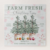 Rustige kerstbomen legpuzzel (Verticaal)