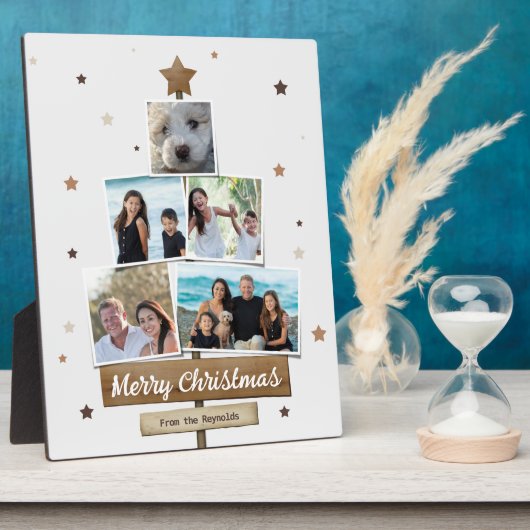 Rustige kerstboom | 5 Foto's collage Fotoplaat (Zijkant)