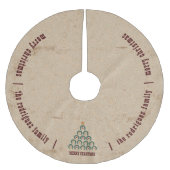 Rustige kerstboom met Hoefijzer Kerstboom Rok (Voorkant)