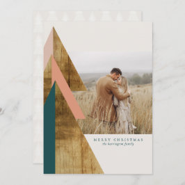 Rustige kerstboom met minimale kerstbomen kaart