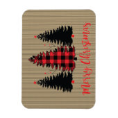 Rustige kerstboombosjes Trio Magneet (Verticaal)