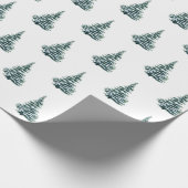 Rustige kerstboomcadeautjes cadeaupapier (Hoek)