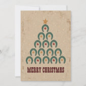 Rustige kerstboomkaart voor Hoefijzer Feestdagenkaart (Voorkant)