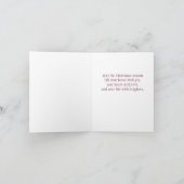 Rustige kerstboomklep voor gebak Ster en hart Notitiekaartje (Binnen)