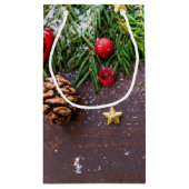 Rustige kerstcadeautas klein cadeauzakje (Achterkant)