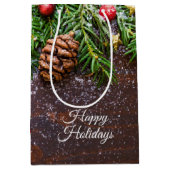 Rustige kerstcadeautas medium cadeauzakje (Voorkant)