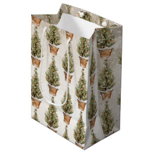 Rustige kerstcadeautassen medium cadeauzakje