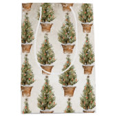 Rustige kerstcadeautassen medium cadeauzakje (Voorkant)