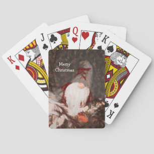 Rustige  kerstfeestbomen pokerkaarten