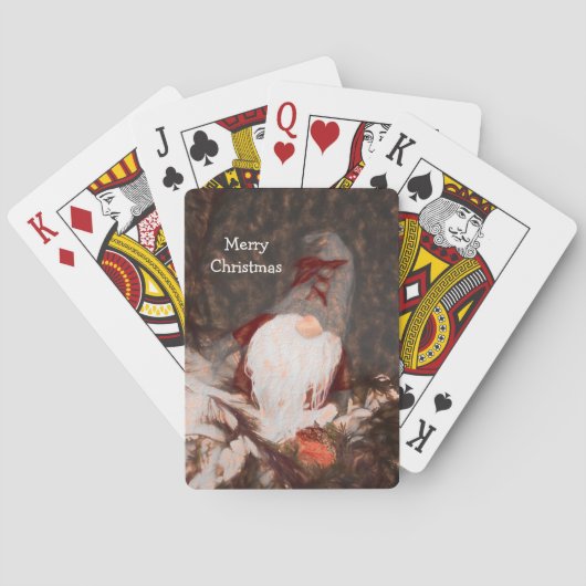 Rustige  kerstfeestbomen pokerkaarten (Achterkant)