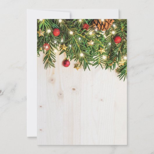 Rustige kerstfeestdag kaart (Achterkant)