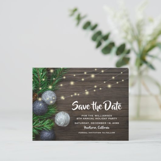 Rustige kerstfeestdag Opslaan datum Uitnodiging Briefkaart (Staand voorkant)