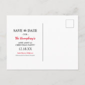 Rustige kerstfeestdag Opslaan datum Uitnodiging Briefkaart (Achterkant)