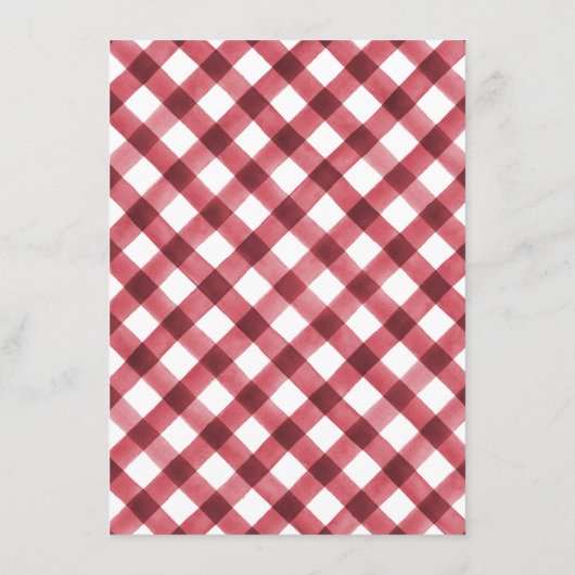 Rustige kerstfeestdag, rood en wit menu (Achterkant)