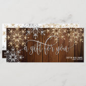 Rustige kerstfeestelijke Kaart met cadeaubon (Voorkant / Achterkant)