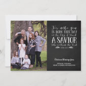 Rustige kerstfeestfoto Verse Typography Holiday Feestdagenkaart (Voorkant)