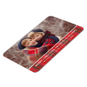 Rustige kerstfoto Red Green Magneet (Linkerzijde)