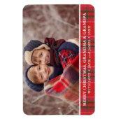 Rustige kerstfoto Red Green Magneet (Verticaal)