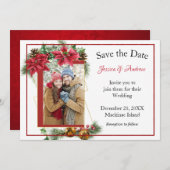 Rustige kerstfoto Save the Date (Voorkant / Achterkant)