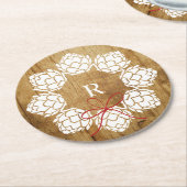 Rustige kersthop Beer Monogram Onderzetter (Gebogen)