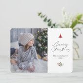 Rustige kerstkaart voor feestdagen (Staand voorkant)