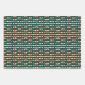 Rustige kerstkamperen en vissen inpakpapier vel (Voorkant 2)