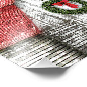 Rustige kerstmankunst foto afdruk (Hoek)