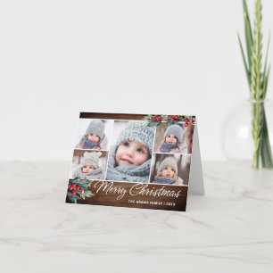 Rustige Kerstmis 5 FOTOS-groet Feestdagen Kaart