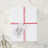 Rustige Kerstmis | Minimalistische Kraft Prettige  Cadeaulabel (Met Touw)