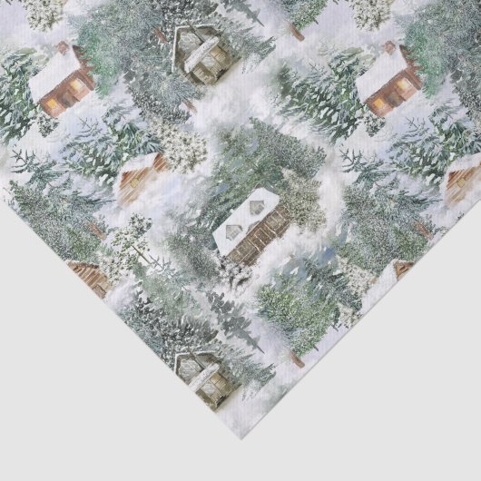 Rustige kerstontvlechting tissuepapier (Detail)