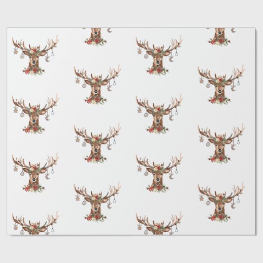 Rustige kerstrendierversierversierversiersystemen  cadeaupapier (Vlak)