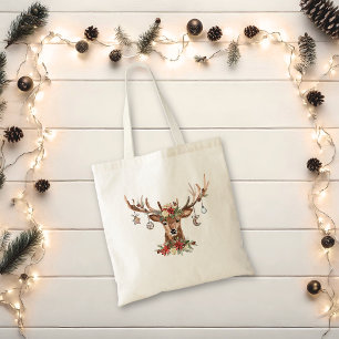 Rustige kerstrendierversierversierversiersystemen tote bag