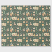 Rustige kerstrenrendierfeestelijke Waterverf Cadeaupapier (Vlak)