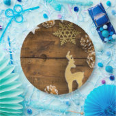 Rustige kerstscène Borden voor afneembaar papier Papieren Bordje (Feest)