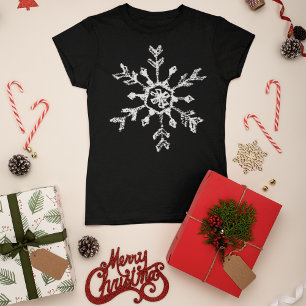 Rustige kerstsnowflake t-shirt