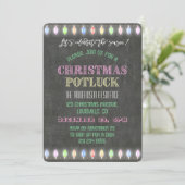Rustige kersttaskers Koord-lasstralen Chalkboard Kaart (Staand voorkant)