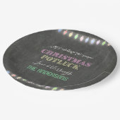 Rustige kersttaskers Koord-lasstralen Chalkboard Papieren Bordje (Gekanteld)